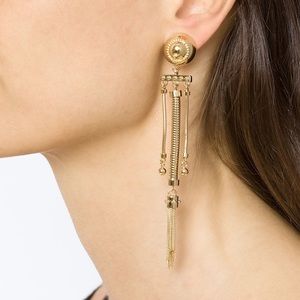 Prada Spring Coil Gold Clip On Earrings
